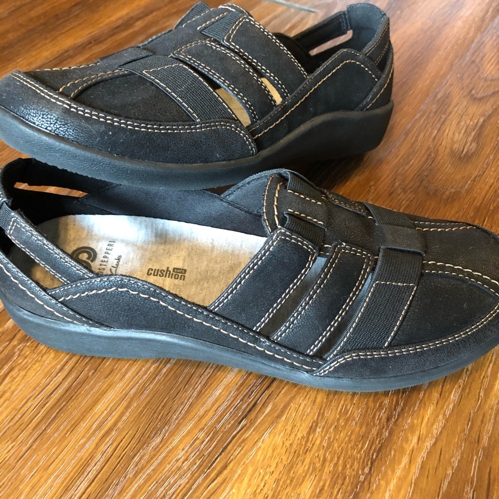 Clark’s Cloudsteppers Sillian Stork Black Size 8